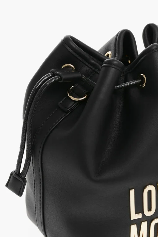 LOVE Borsa a Secchiello in Ecopelle con Maxi Logo Dorato>Moschino Hot