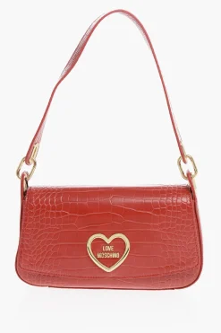 LOVE Borsa a Spalla in Ecopelle Effetto Coccodrillo>Moschino Discount