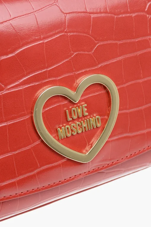 LOVE Borsa a Spalla in Ecopelle Effetto Coccodrillo>Moschino Discount