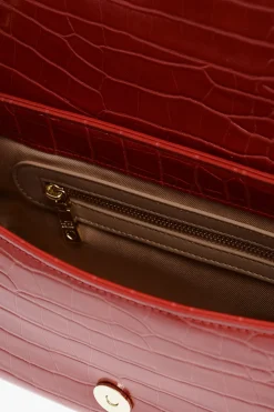 LOVE Borsa a Spalla in Ecopelle Effetto Coccodrillo></noscript>Moschino Discount