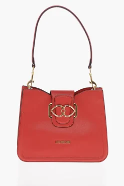 Online LOVE Borsa a Spalla in Ecopelle con Cuori Dorati Donna Borse A Spalla