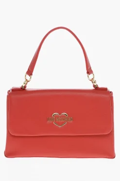 LOVE Borsa a Spalla in Ecopelle con Logo Dorato>Moschino Online