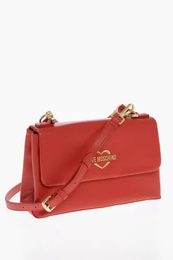 LOVE Borsa a Spalla in Ecopelle con Logo Dorato></noscript>Moschino Online