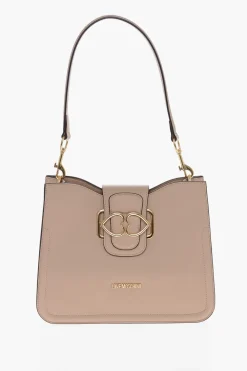 Fashion LOVE Borsa a Spalla in Ecopelle con Cuori Dorati Donna Borse A Spalla