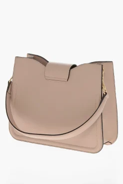 Fashion LOVE Borsa a Spalla in Ecopelle con Cuori Dorati Donna Borse A Spalla