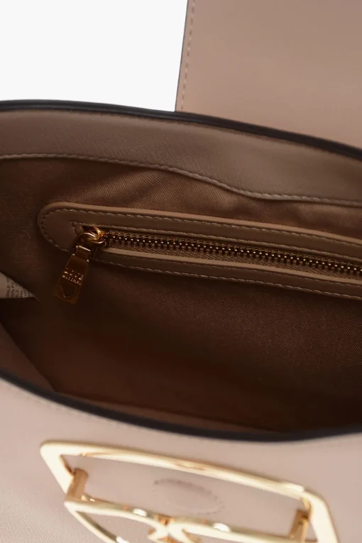 Fashion LOVE Borsa a Spalla in Ecopelle con Cuori Dorati Donna Borse A Spalla