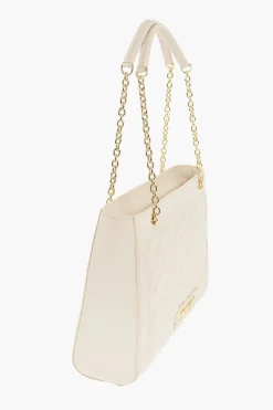 LOVE Borsa a Spalla in Ecopelle Trapuntata con Logo Dorato>Moschino Best