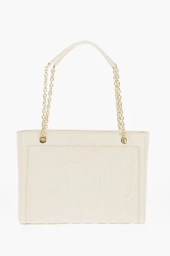 LOVE Borsa a Spalla in Ecopelle Trapuntata con Logo Dorato></noscript>Moschino Best