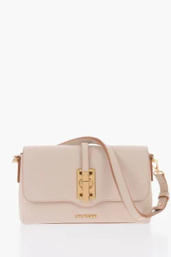 New LOVE Borsa a Spalla in Ecopelle con Dettagli Dorati Donna Borse A Spalla