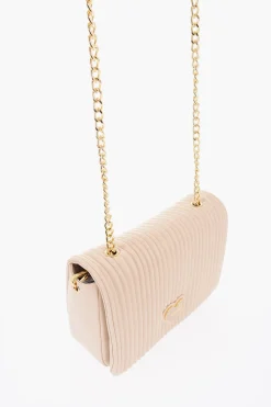 LOVE Borsa A Spalla in Ecopelle Plissettata con Catena Dorata></noscript>Moschino Best