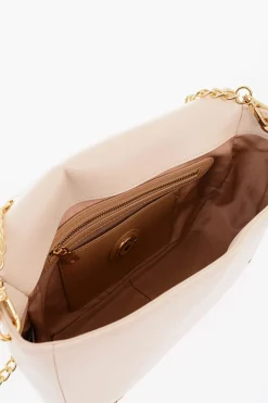 LOVE Borsa A Spalla in Ecopelle Plissettata con Catena Dorata></noscript>Moschino Best