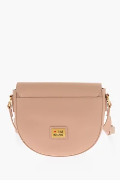 Fashion LOVE Borsa a Spalla in Ecopelle con Morsetto a Cuore Dorato Donna Borse A Spalla
