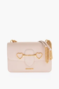 LOVE Borsa a Spalla in Ecoepelle con Catena Dorata>Moschino Hot