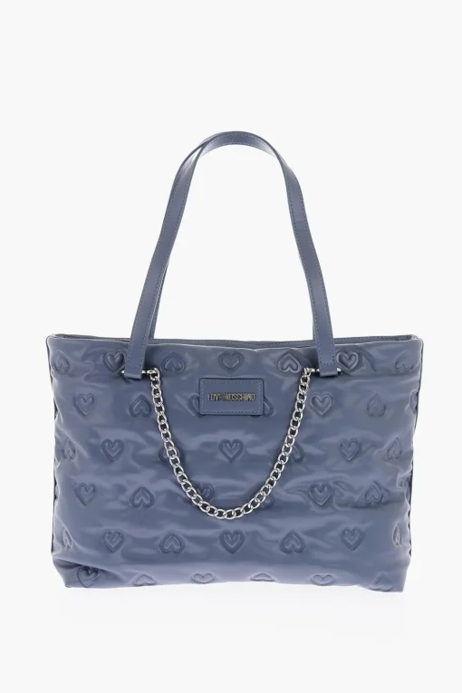Fashion LOVE borsa a spalla in ecopelle con cuori in rilievo Donna Borse A Spalla