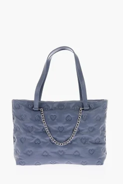 Fashion LOVE borsa a spalla in ecopelle con cuori in rilievo Donna Borse A Spalla