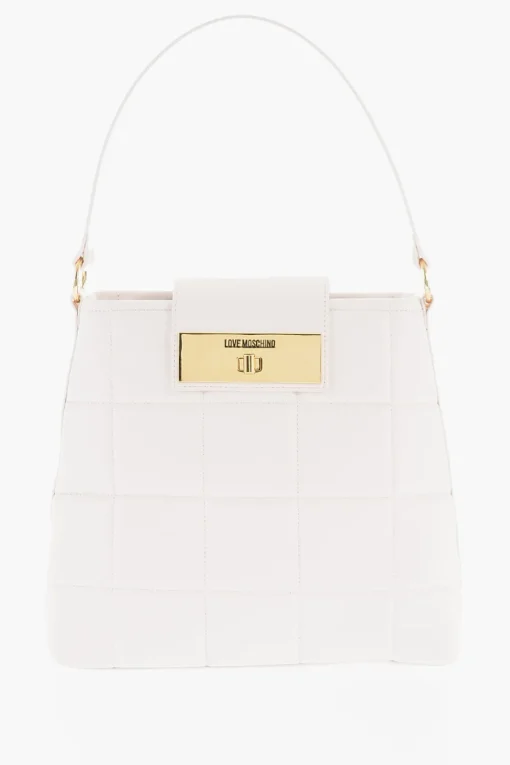 Discount LOVE Borsa a Spalla in Ecopelle Trapuntata con Chiusura Turn Lock Donna Borse A Spalla
