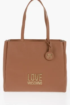 Hot LOVE Borsa a Spalla in Ecopelle con Logo Dorato Donna Borse A Spalla