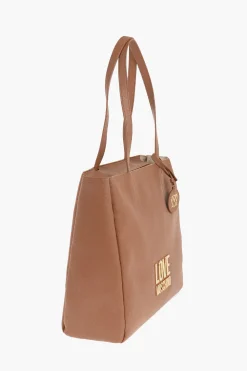 Hot LOVE Borsa a Spalla in Ecopelle con Logo Dorato Donna Borse A Spalla