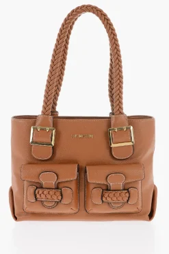 LOVE Borsa a Spalla in Ecopelle con Manico Intrecciato>Moschino New
