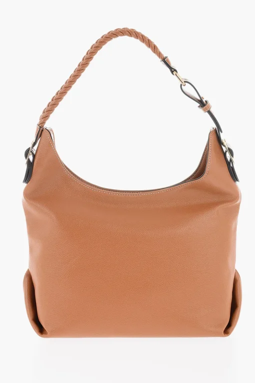 Fashion LOVE Borsa a Spalla in Ecopelle con Manico Intrecciato Donna Borse A Spalla