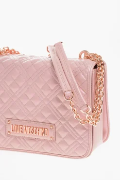 LOVE Borsa a Spalla in Ecopelle Trapuntata Effetto Lame' con Catena></noscript>Moschino Hot