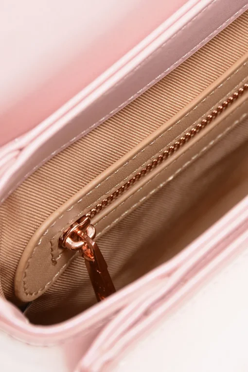 LOVE Borsa a Spalla in Ecopelle Trapuntata Effetto Lame' con Catena>Moschino Hot