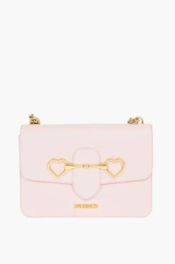 LOVE Borsa a Spalla in Ecopelle con Morsetto Dorato>Moschino Online