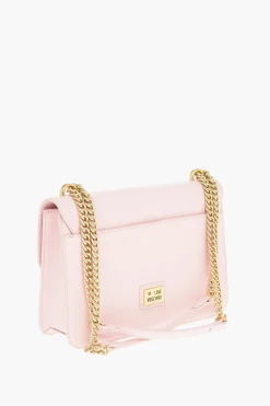 LOVE Borsa a Spalla in Ecopelle con Morsetto Dorato>Moschino Online