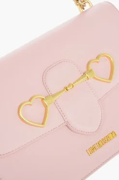 LOVE Borsa a Spalla in Ecopelle con Morsetto Dorato></noscript>Moschino Online
