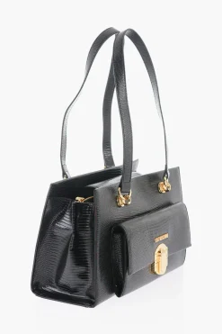 LOVE Borsa a Spalla in Ecopelle con Dettagli Dorati>Moschino Discount