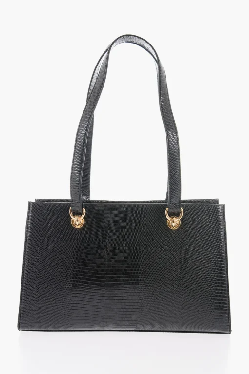 LOVE Borsa a Spalla in Ecopelle con Dettagli Dorati>Moschino Discount