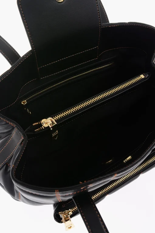 LOVE Borsa a Spalla in Ecopelle Trapuntata con Logo Dorato>Moschino Outlet