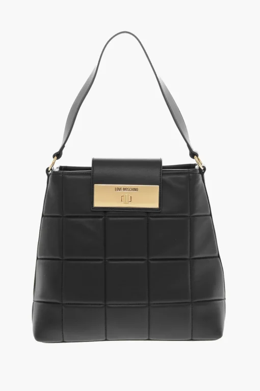 Online LOVE Borsa a Spalla in Ecopelle Trapuntata con Chiusura Turn Lock Donna Borse A Spalla