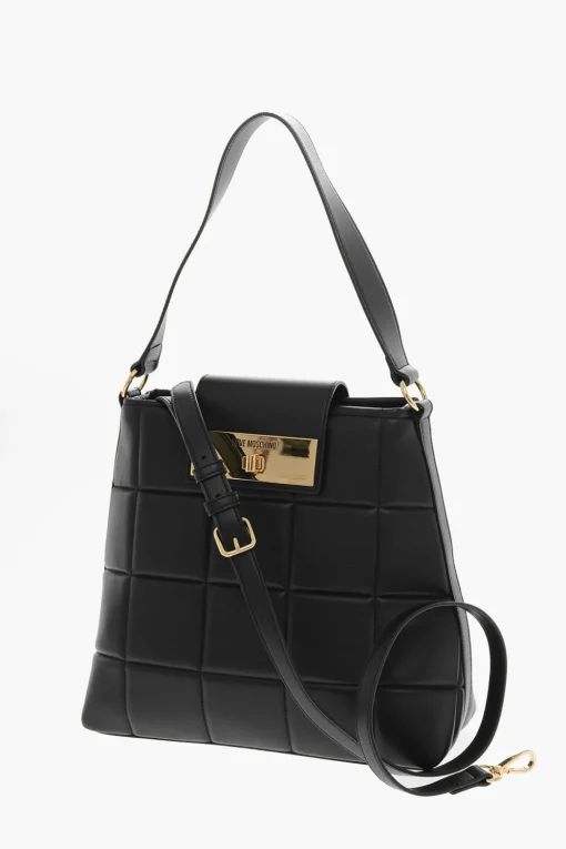 Online LOVE Borsa a Spalla in Ecopelle Trapuntata con Chiusura Turn Lock Donna Borse A Spalla