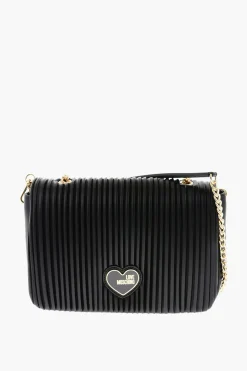 LOVE Borsa a Spalla in Ecopelle con Catena Dorata>Moschino New