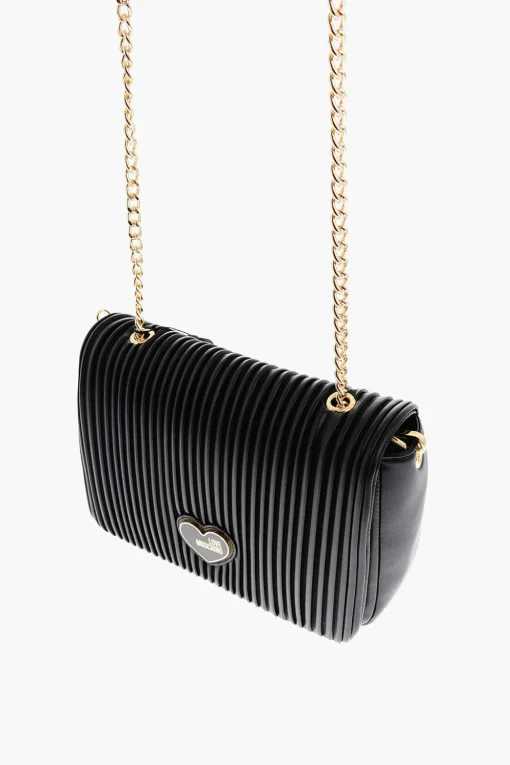 LOVE Borsa a Spalla in Ecopelle con Catena Dorata>Moschino New