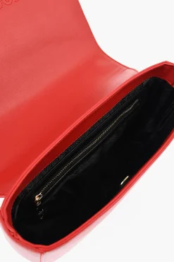 LOVE Borsa a Spalla in Pelle Vegan con Dettagli Dorati></noscript>Moschino Hot
