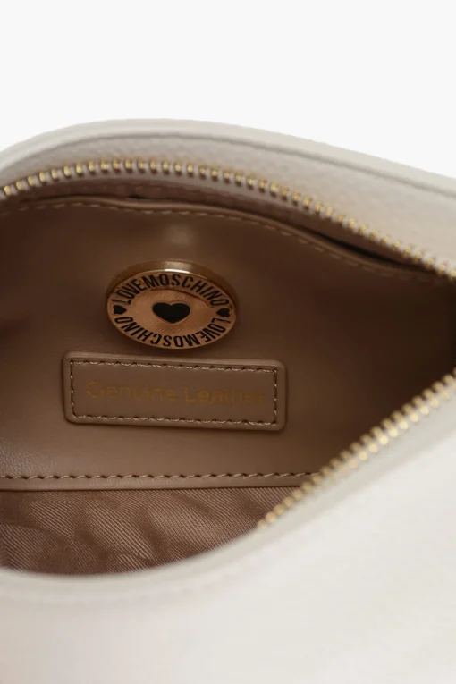 LOVE Borsa a Spalla in Pelle Martellata con Logo Stampato>Moschino Clearance