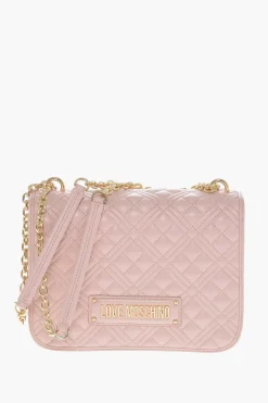 New LOVE Borsa a Spalla Trapuntata in Ecopelle con Logo LM Sul Retro Donna Borse A Spalla