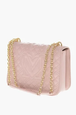 New LOVE Borsa a Spalla Trapuntata in Ecopelle con Logo LM Sul Retro Donna Borse A Spalla