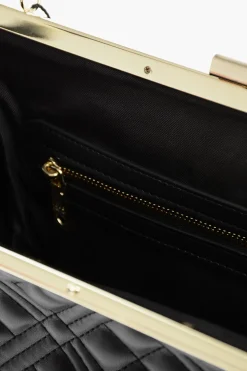 Outlet LOVE Borsa a Spalla Trapuntata in Ecopelle con Dettagli Dorati Donna Borse A Spalla