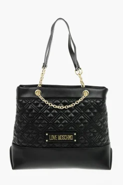 LOVE Borsa a Spalla Trapuntata in Ecopelle con Monogram>Moschino Hot