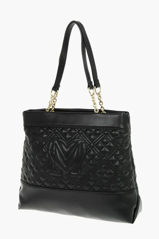 LOVE Borsa a Spalla Trapuntata in Ecopelle con Monogram>Moschino Hot