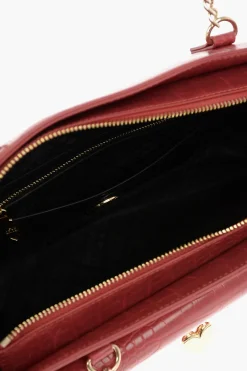 Outlet LOVE Borsa a Tote in Ecopelle Effetto Coccodrillo con Dettagli Dorati Donna Borse A Mano