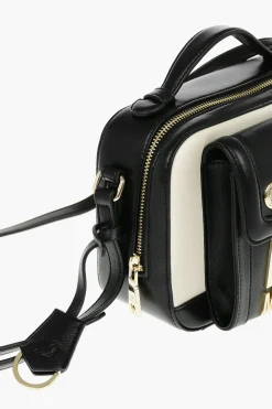 LOVE Borsa a Tracolla Bicolore in Ecopelle con Logo Dorato></noscript>Moschino Online