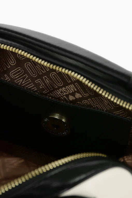 LOVE Borsa a Tracolla Bicolore in Ecopelle con Logo Dorato>Moschino Online