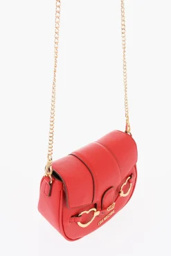 Clearance LOVE Borsa a Tracolla BIG HEARTBIT in Ecopelle con Morsetti Dorati Donna Borse A Spalla