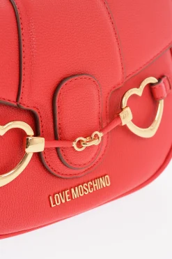 Clearance LOVE Borsa a Tracolla BIG HEARTBIT in Ecopelle con Morsetti Dorati Donna Borse A Spalla