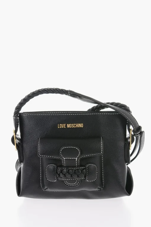 LOVE Borsa a Tracolla in Ecopelle con Dettagli Intrecciati>Moschino Best