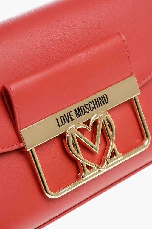 LOVE Borsa a Tracolla in Ecopelle con Dettagli Dorati>Moschino Online
